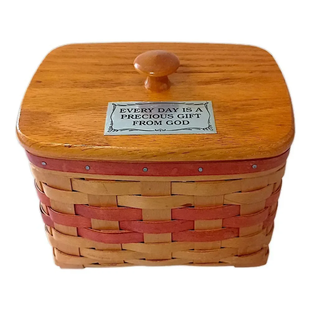 Bradford Basket Co Basket Lidded Handmade‎ USA Everyday A Precious Gift From God